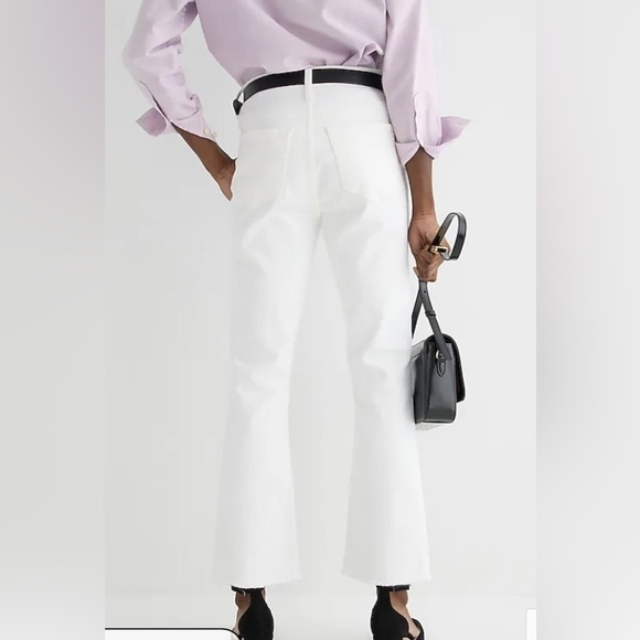 J. Crew 10" Demi Boot crop jeans BQ298 white wash 34 - Picture 3 of 6